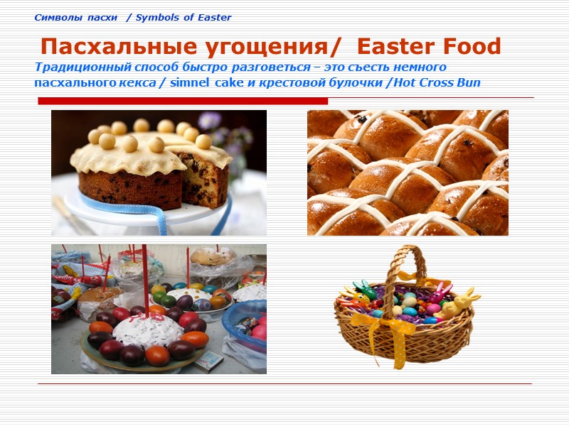 Cимволы пасхи  / Symbols of Easter   Пасхальные угощения/ Easter Food Традиционный